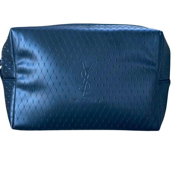 NWOT YSL Yves Saint Laurent Parfums Black Travel Pouch Toiletry Makeup Bag - Picture 1 of 5